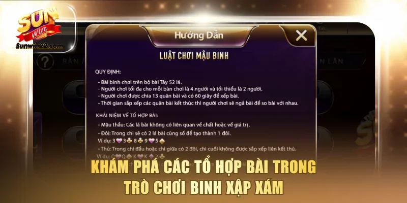 Khám phá các tổ hợp bài trong trò chơi Binh Xập Xám