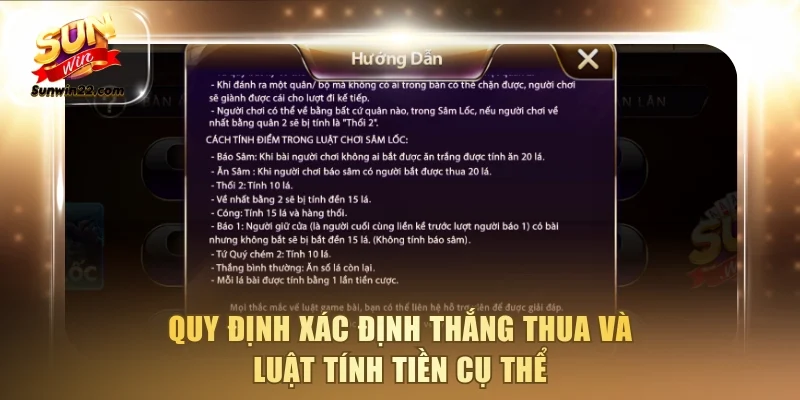 Quy định xác định thắng thua và luật tính tiền cụ thể