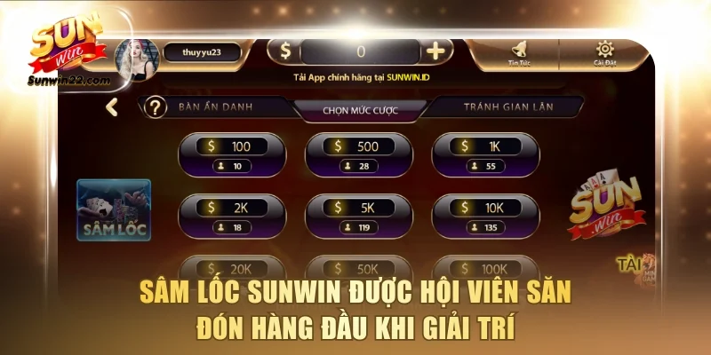 Sâm Lốc Sunwin được hội viên săn đón hàng đầu khi giải trí