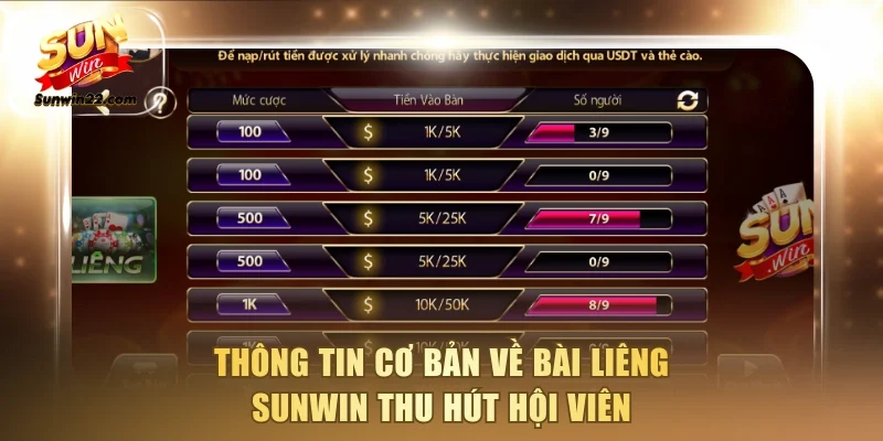 Thông tin cơ bản về bài Liêng Sunwin thu hút hội viên